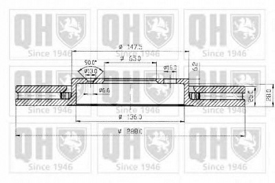 QUINTON HAZELL bdc4735 -  Тормозной диск